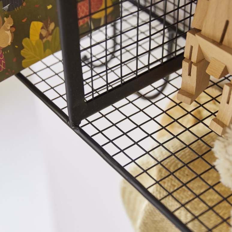 Sona - Rechthoekige metalen wandkapstok voor kinderen