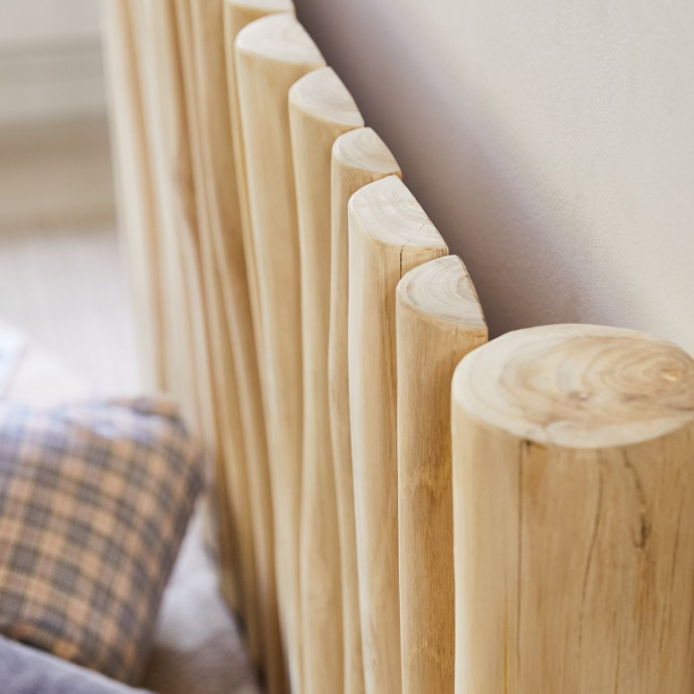 River - Children's solid teak headboard 120 cm