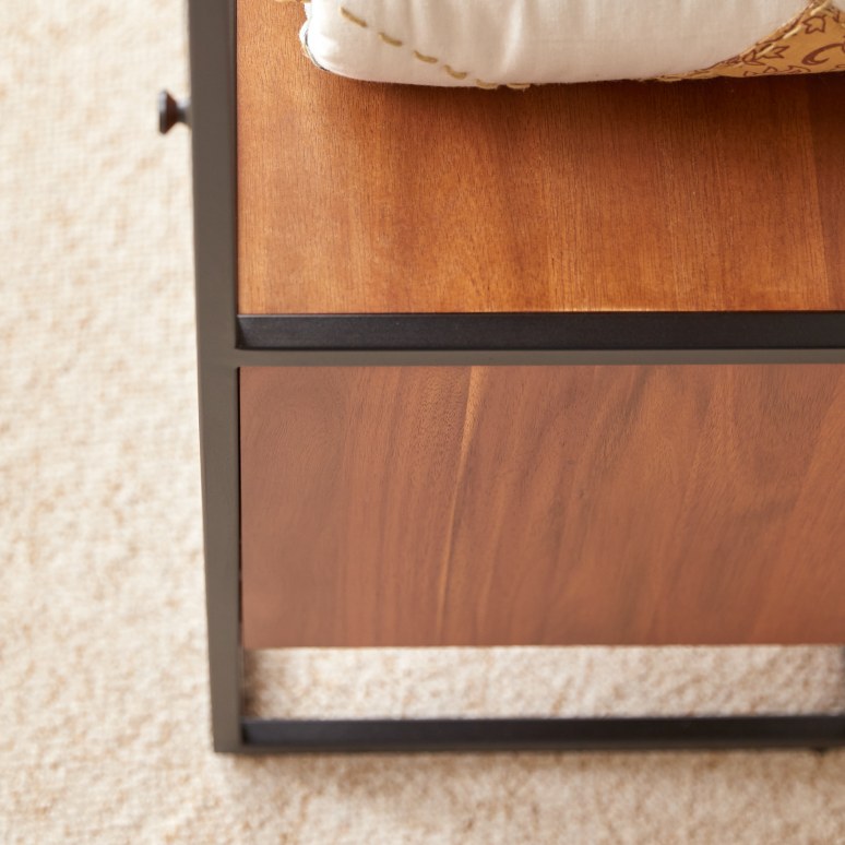 Agra - Kinderstellingkast van massief acacia en metaal