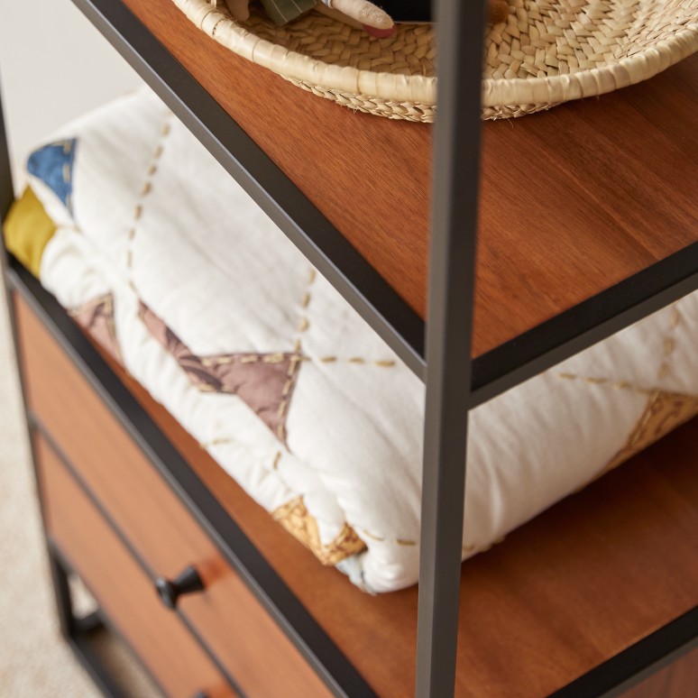 Agra - Kinderstandregal Agra aus massiver Akazie und Metall