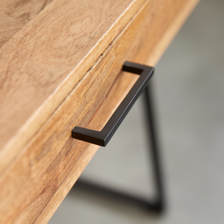 Hedda - Scrivania per bambini in legno di mango massello e metallo