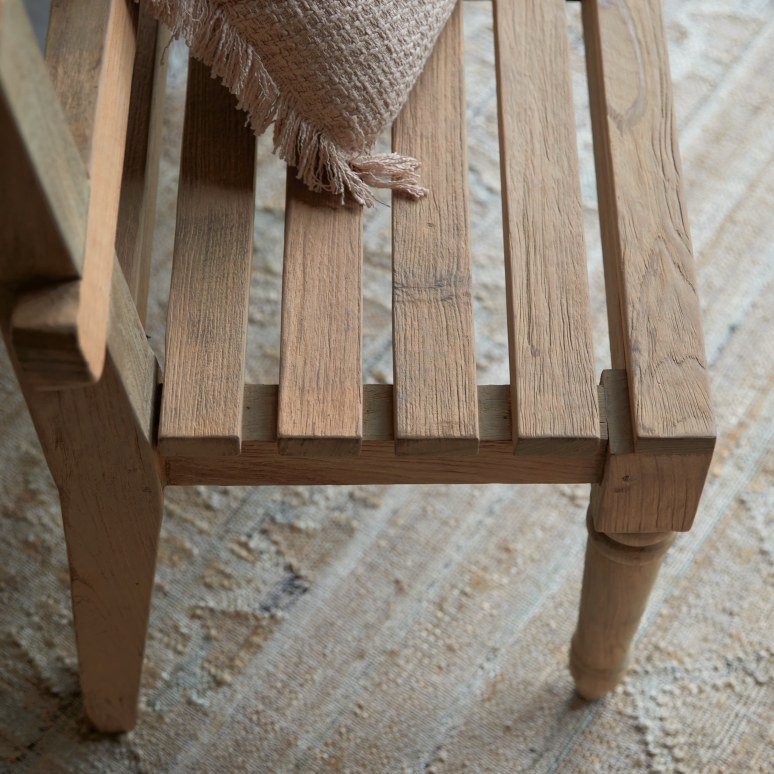 Paula - Bank van gerecycled massief teakhout