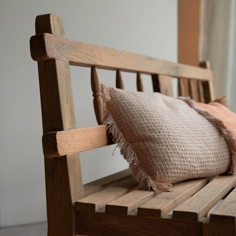 Paula - Solid reclaimed teak bench