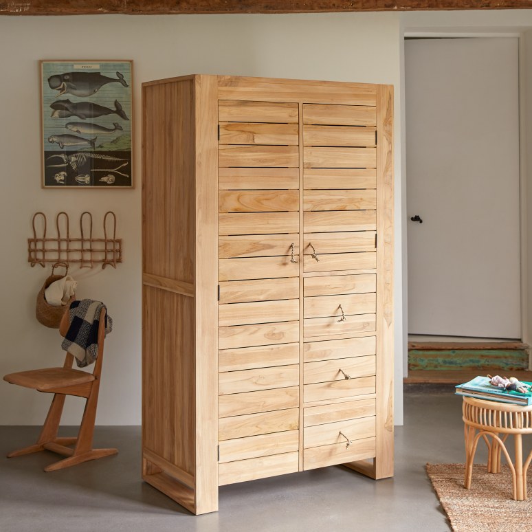 Minimalys - Children's solid teak wardrobe