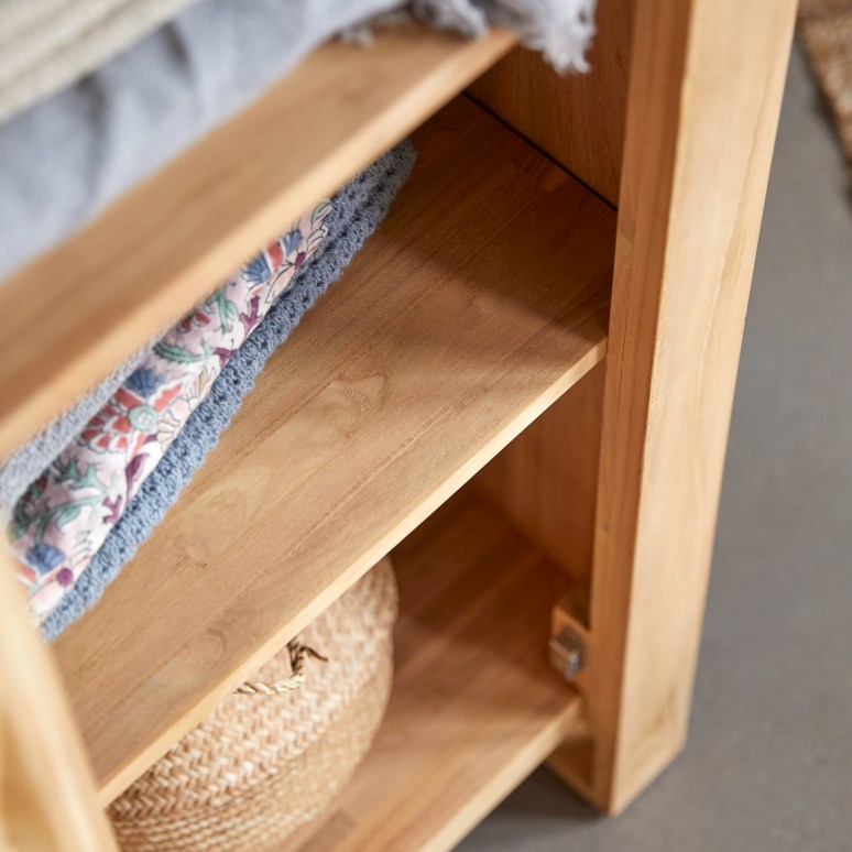 Minimalys - Armadio a colonna singola per bambini in teak massello