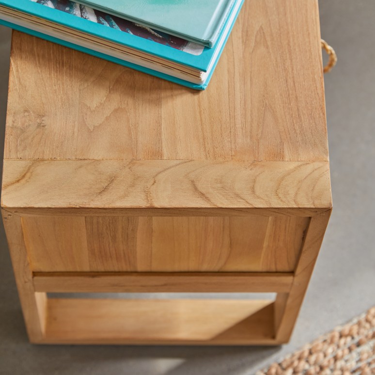 Minimalys - Comodino per bambini in teak massello