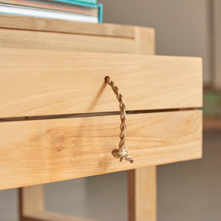 Minimalys - Nachtkastje voor kinderen van massief teakhout