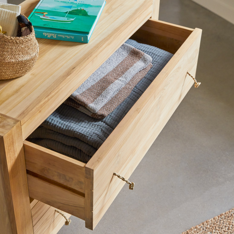 Minimalys - Children's chest of drawers in solid teak