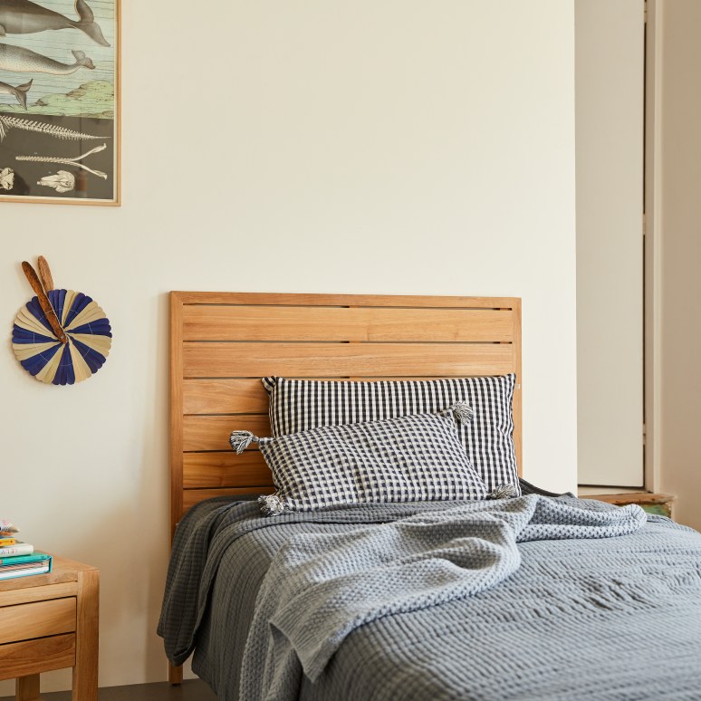 Minimalys - Testiera per bambini in teak massello 95 cm