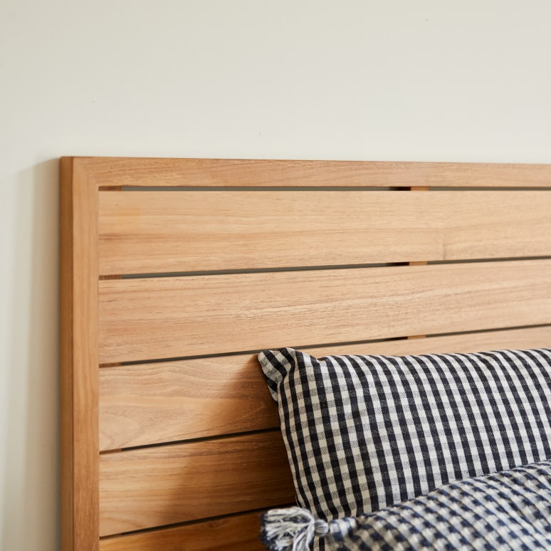 Minimalys - Cabecero infantil de teca maciza de 95 cm