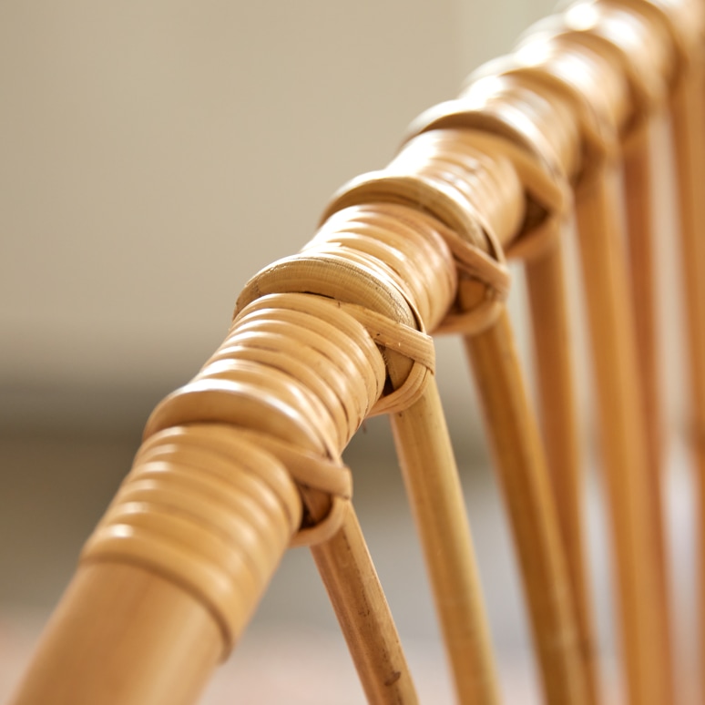 Leontie - Testiera per bambini in rattan 120 cm