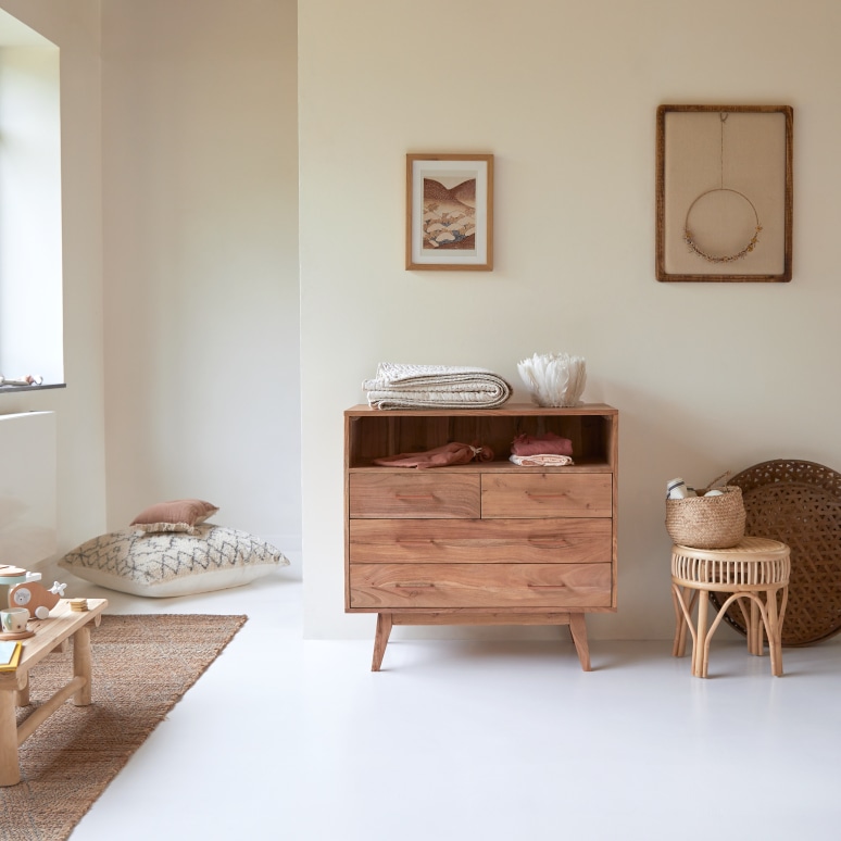 Oslo - Kids solid acacia chest of drawers