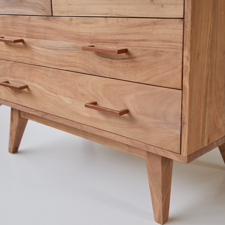 Oslo - Kindercommode van massief acaciahout