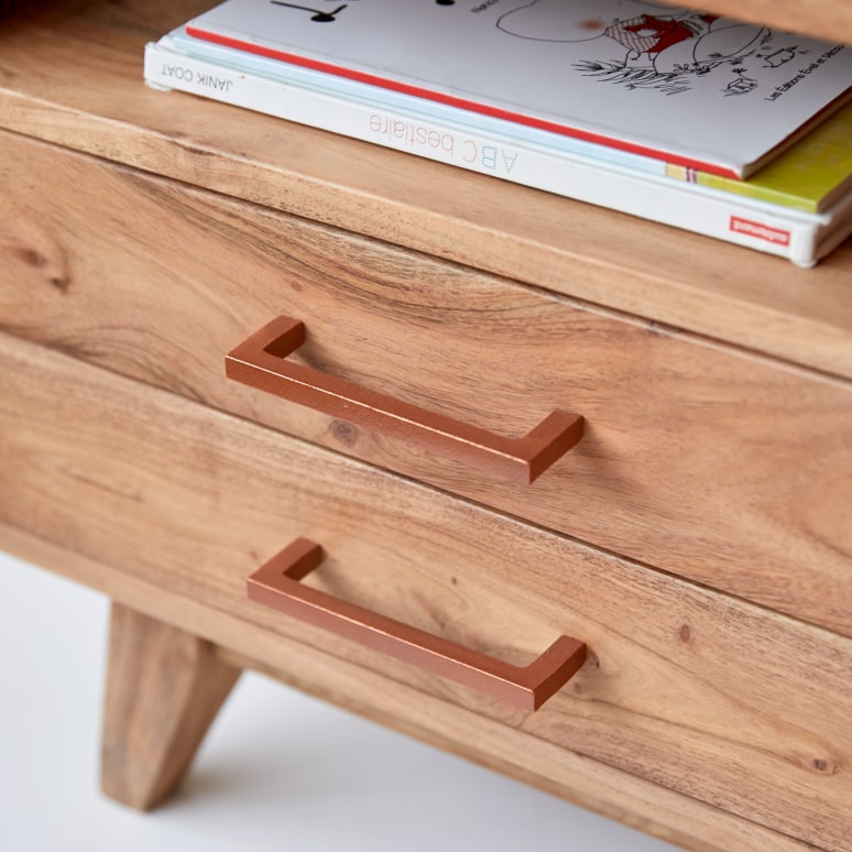 Oslo - Comodino per bambini in legno di acacia massello