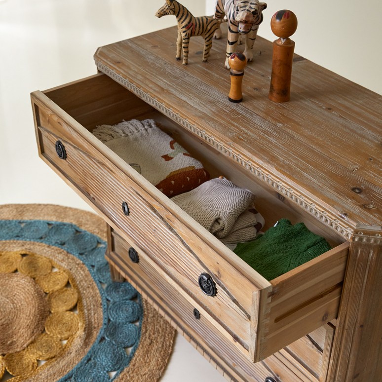 Emily - Children's chest of drawers in solid reclaimed pine