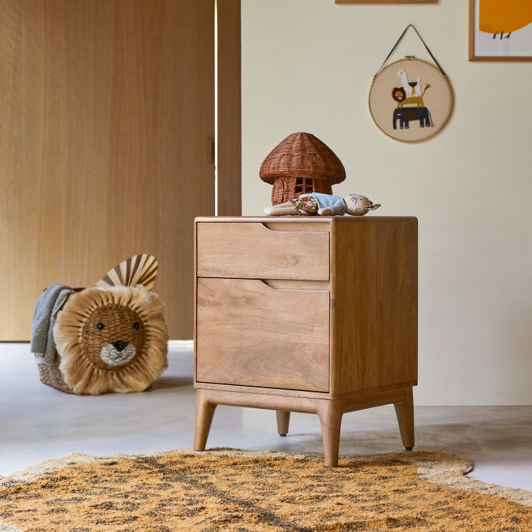 Gabrielle - Children's bedside table in solid mango