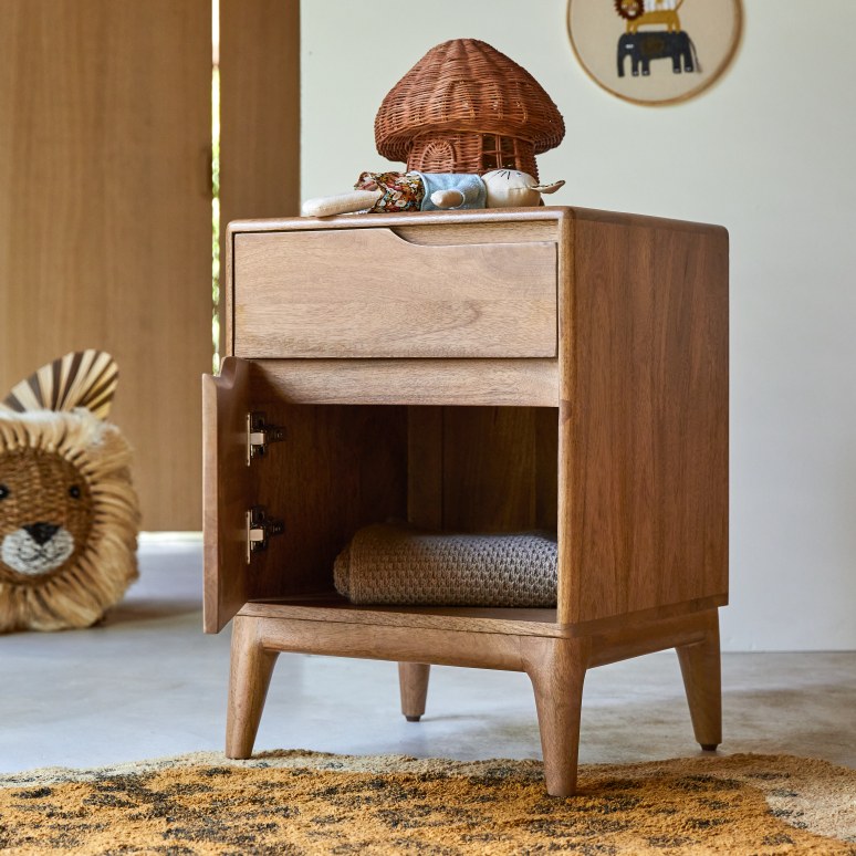 Gabrielle - Children's bedside table in solid mango