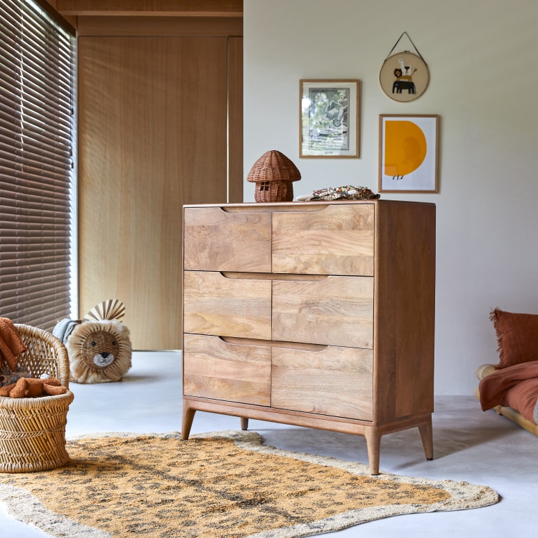 Gabrielle - Kindercommode van massief mangohout