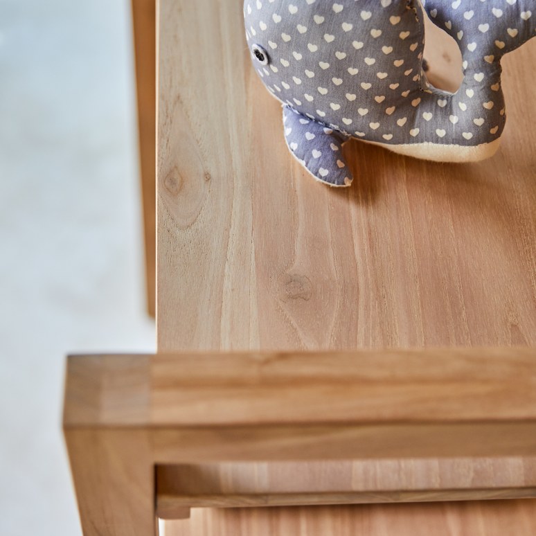 Sera - Libreria bassa per bambini in teak massello