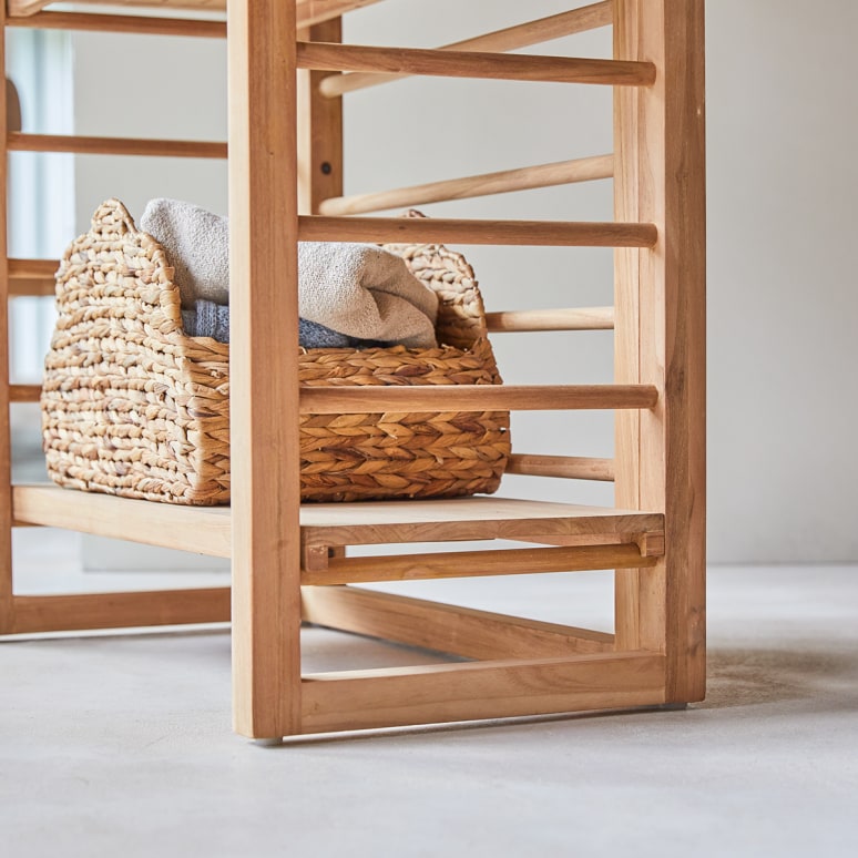 Sera - Children's tall bookcase in solid teak