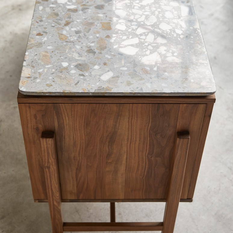 Isaure - Solid walnut and premium terrazzo sideboard 160 cm