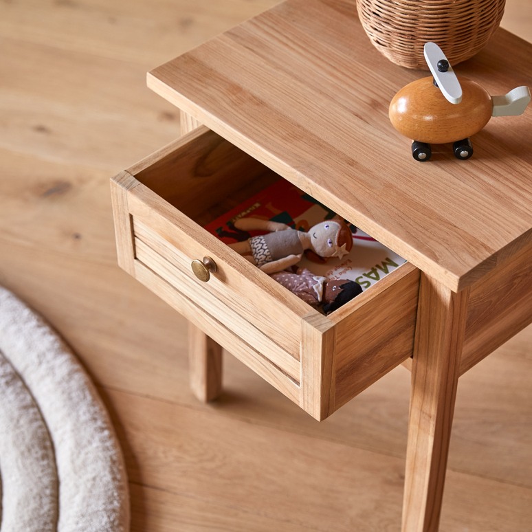 Suzette - Solid teak children's bedside table