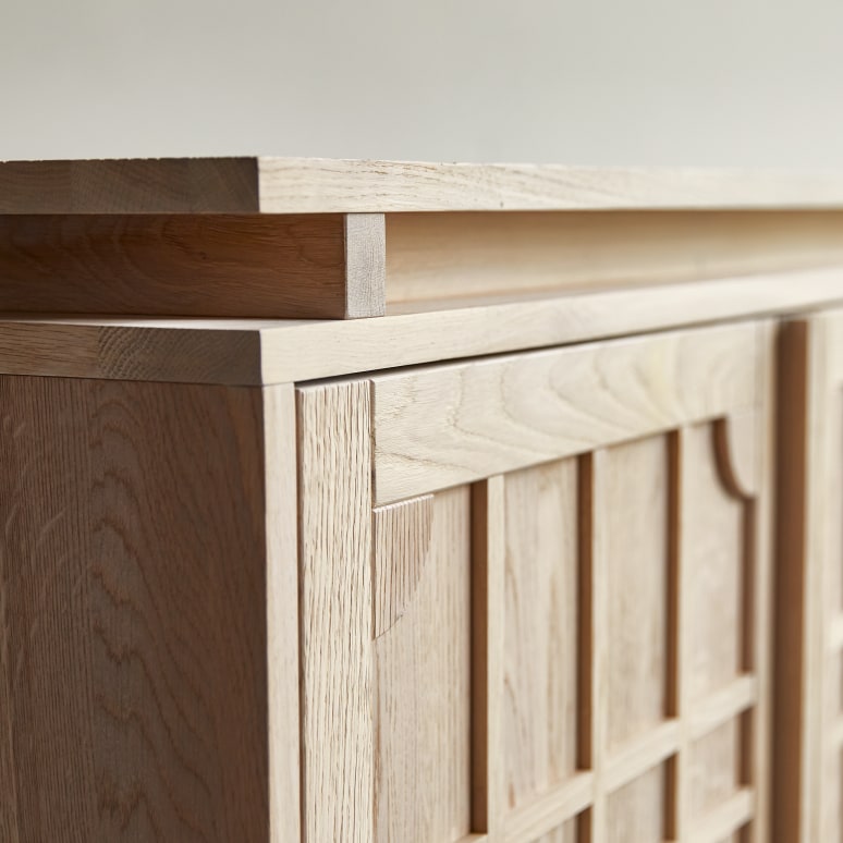 Bodi - Aparador de roble macizo de 220 cm