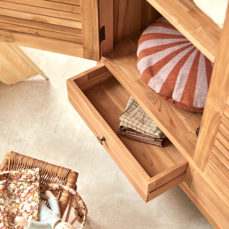 Suzette - Kinderkast van massief teakhout