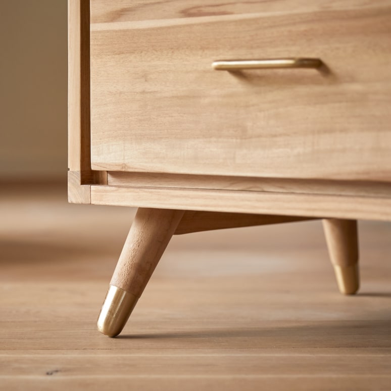 Kort - Children's small chest of drawers in solid teak