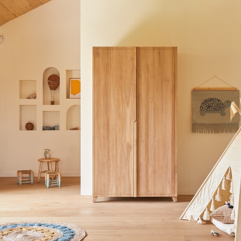 Greta - Kids Solid teak Wardrobe