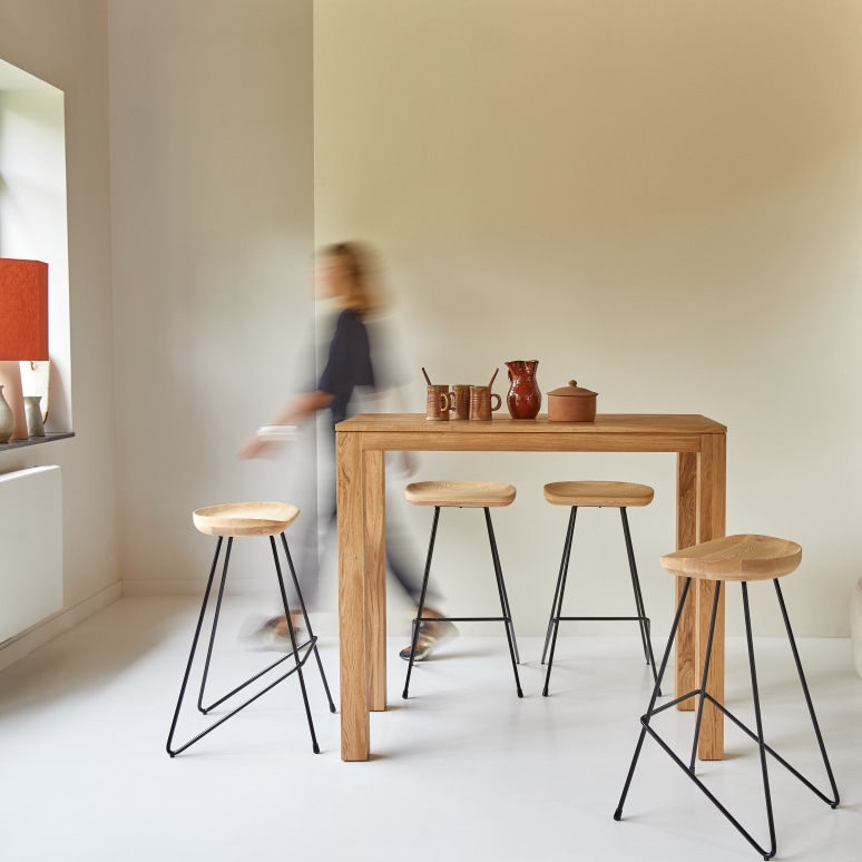 Eden - Solid Oak Bar Table for 2 to 4 people