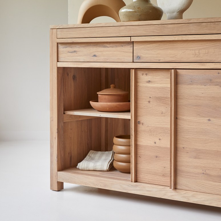 Luce - Solid oak sideboard, 150 cm