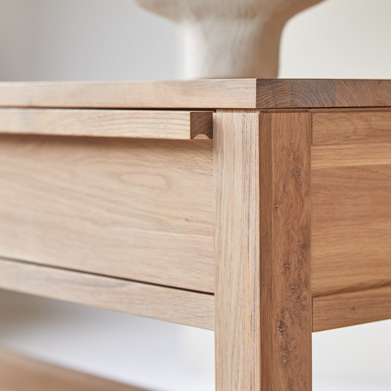 Luce - Haltafel van massief eiken D. 30 cm