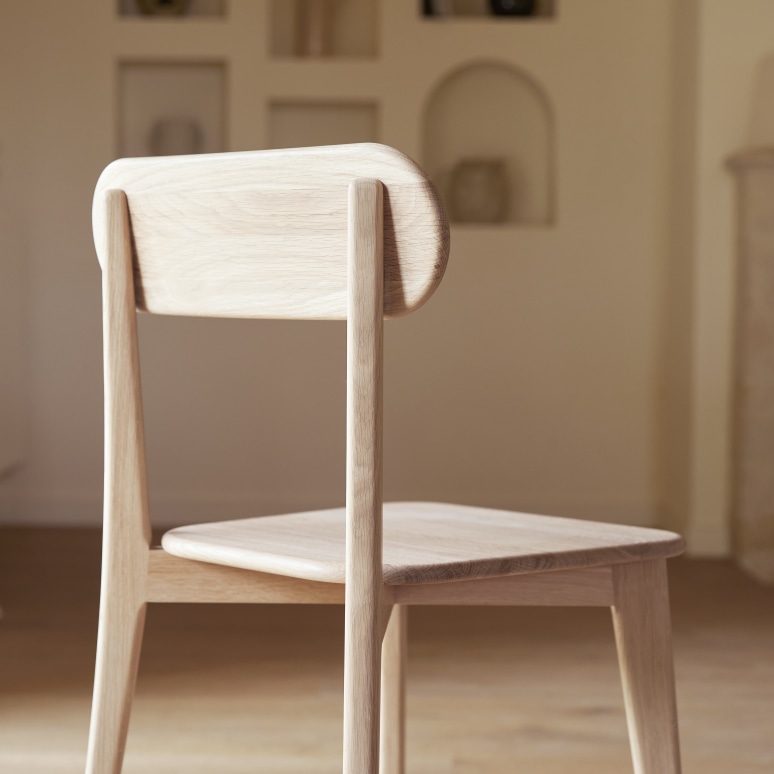 Abel - Set of 2 Solid Oak Chairs