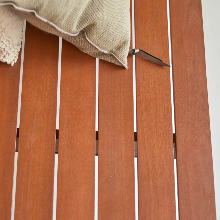 Key Wood - Banco de madera de acacia maciza de 3 plazas