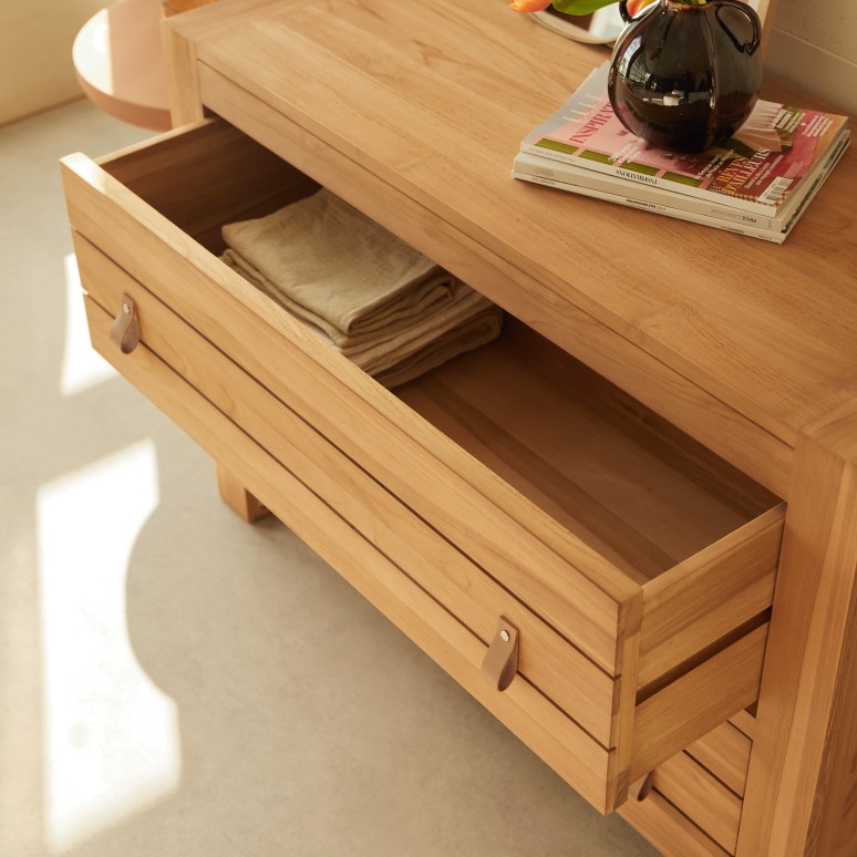 Minimalys - Commode van massief teakhout