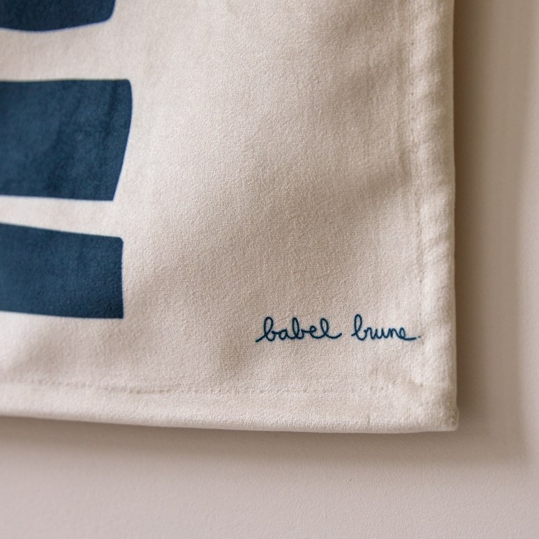 Babylone Casbah - Decorazione tessile francese da parete 65 x 90 cm, Blue Casbah