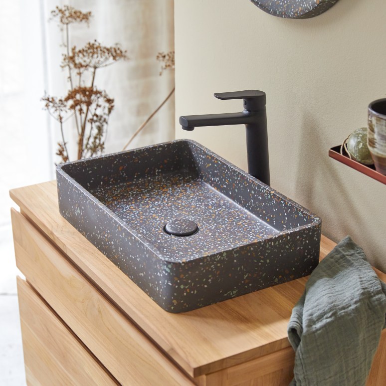 Iris - Rectangular basin in confetti terrazzo