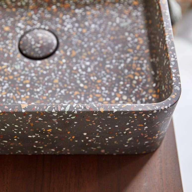 Thaïs - Square Confetti Terrazzo Bathroom Sink