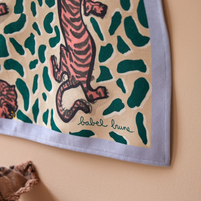 Féline - Französischer Kopfteil-Behang 90x70 cm