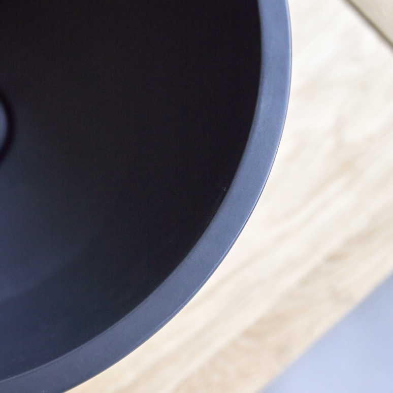 Micha - Vasque ronde en terrazzo black