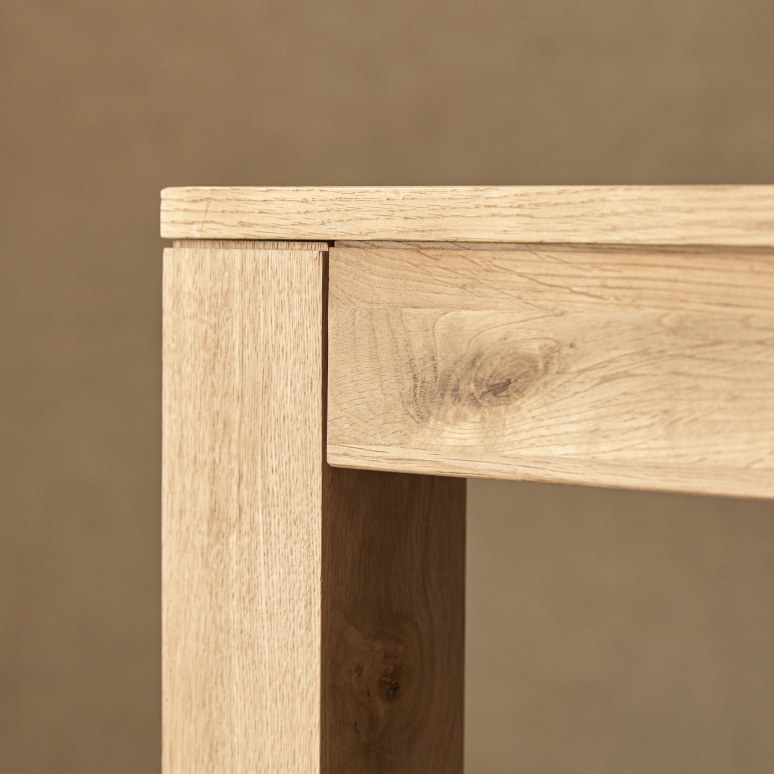 Eden - Rectangular solid oak dining table, seats 4-6.