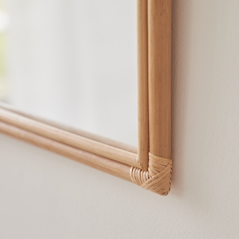 Bosco - Espejo de bambú de 47 cm x 36 cm