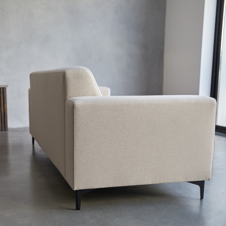 Lars - 3-Sitzer-Sofa mit ecrufarbenem Stoffbezug