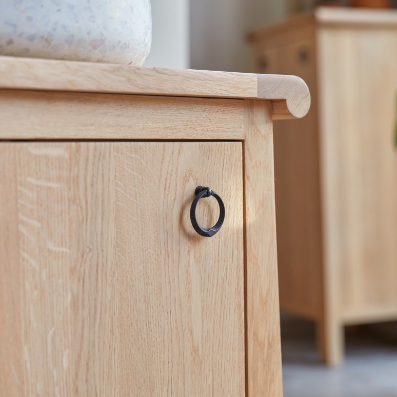 Volute - Mueble para lavabo de roble macizo de 65 cm