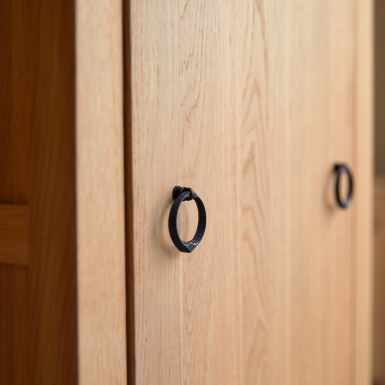 Volute - Tall solid oak cabinet