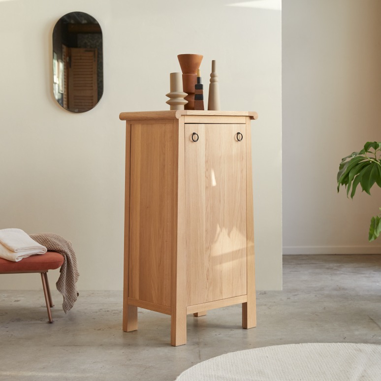 Volute - Low solid oak cabinet