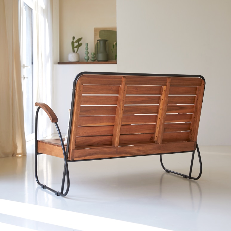 Key Wood - Salón completo de 4 plazas hecho con acacia maciza