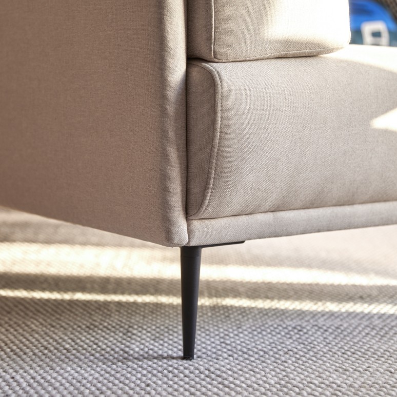 Finn - Ecksofa mit Eckelement links und ecrufarbenem Stoffbezug 270 x 180 cm