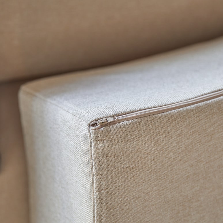 Finn - 3-Sitzer-Sofa mit ecrufarbenem Stoffbezug